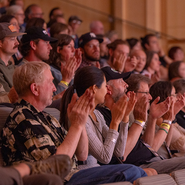 Audience members at Wasatch Mountain Film Festival 2024