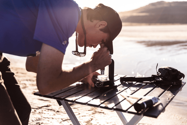 Student conducting research at Great Salt Lake