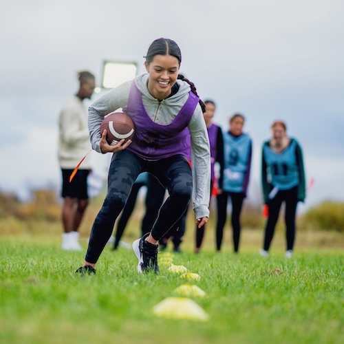 flag football players