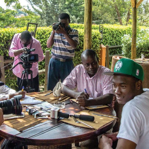 Brolin Interviewing in Uganda