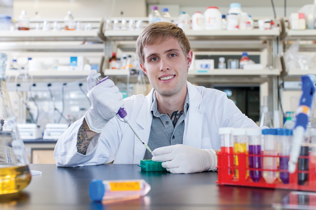 Heavy-Metal Scientist, Dan Jones in lab