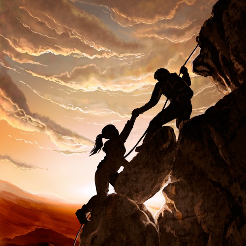 rock climber illustration