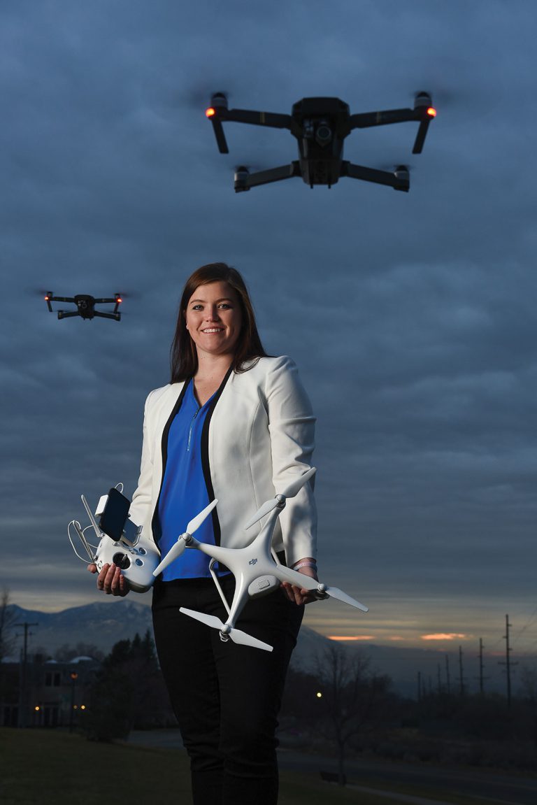 Abby Speicher portrait with drones