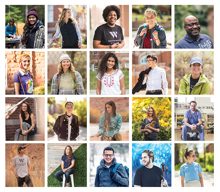 Grid of student portraits