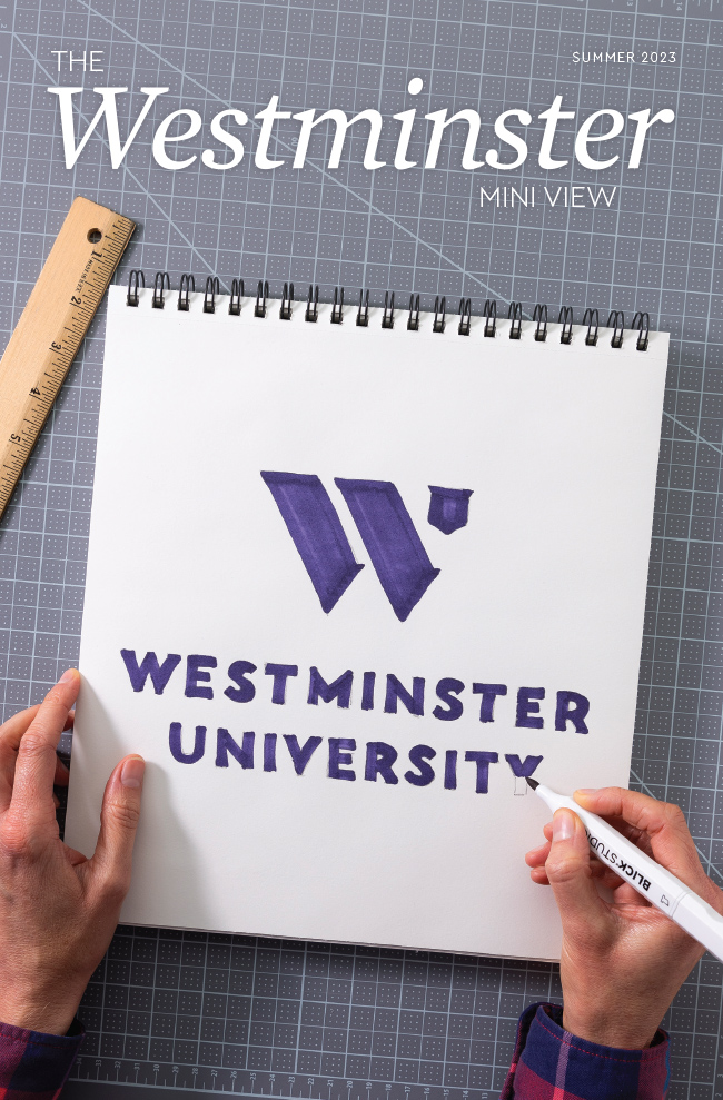Notepad with the words Westminster University